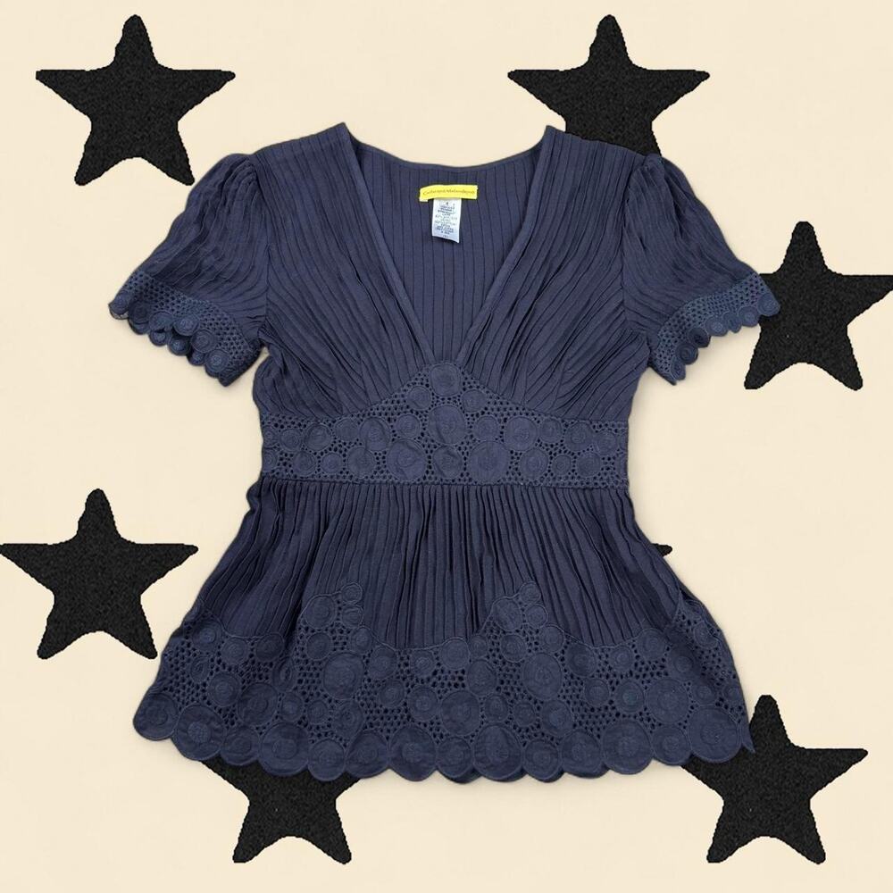 ★ Catherine Malandrino eyelet lace blouse ★